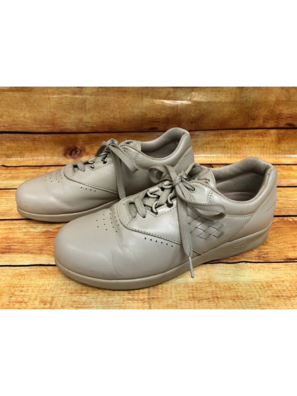 SAS Womens 7.5 M Free Time Beige Tan Tripad Diabetic Comfort Walking Shoes